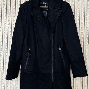 DKNY Women's Elegant Black Trench Coat